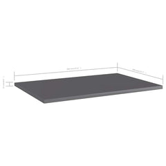 805265 vidaXL Bookshelf Boards 8 pcs High Gloss Grey 60x40x1,5 cm Engineered Wood 5