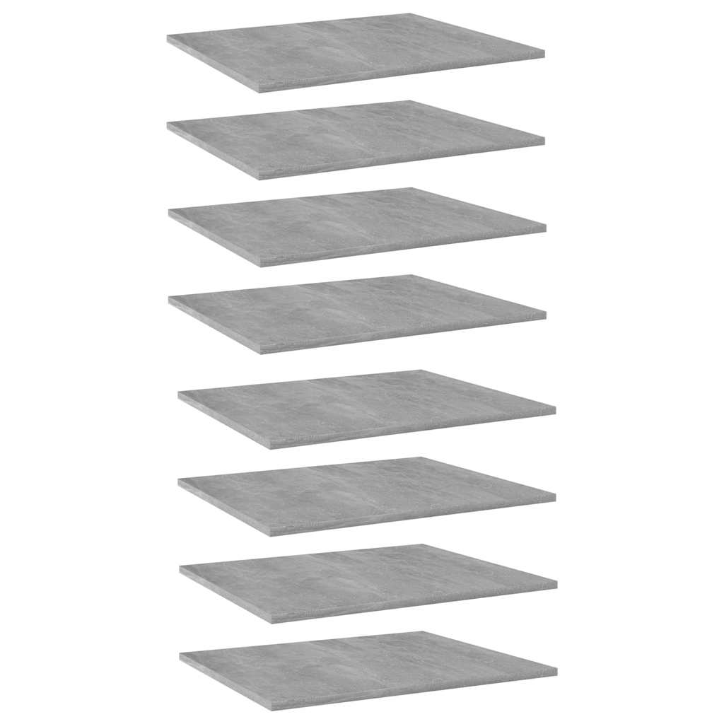 805275 vidaXL Bookshelf Boards 8 pcs Concrete Grey 60x50x1,5 cm Engineered Wood 1
