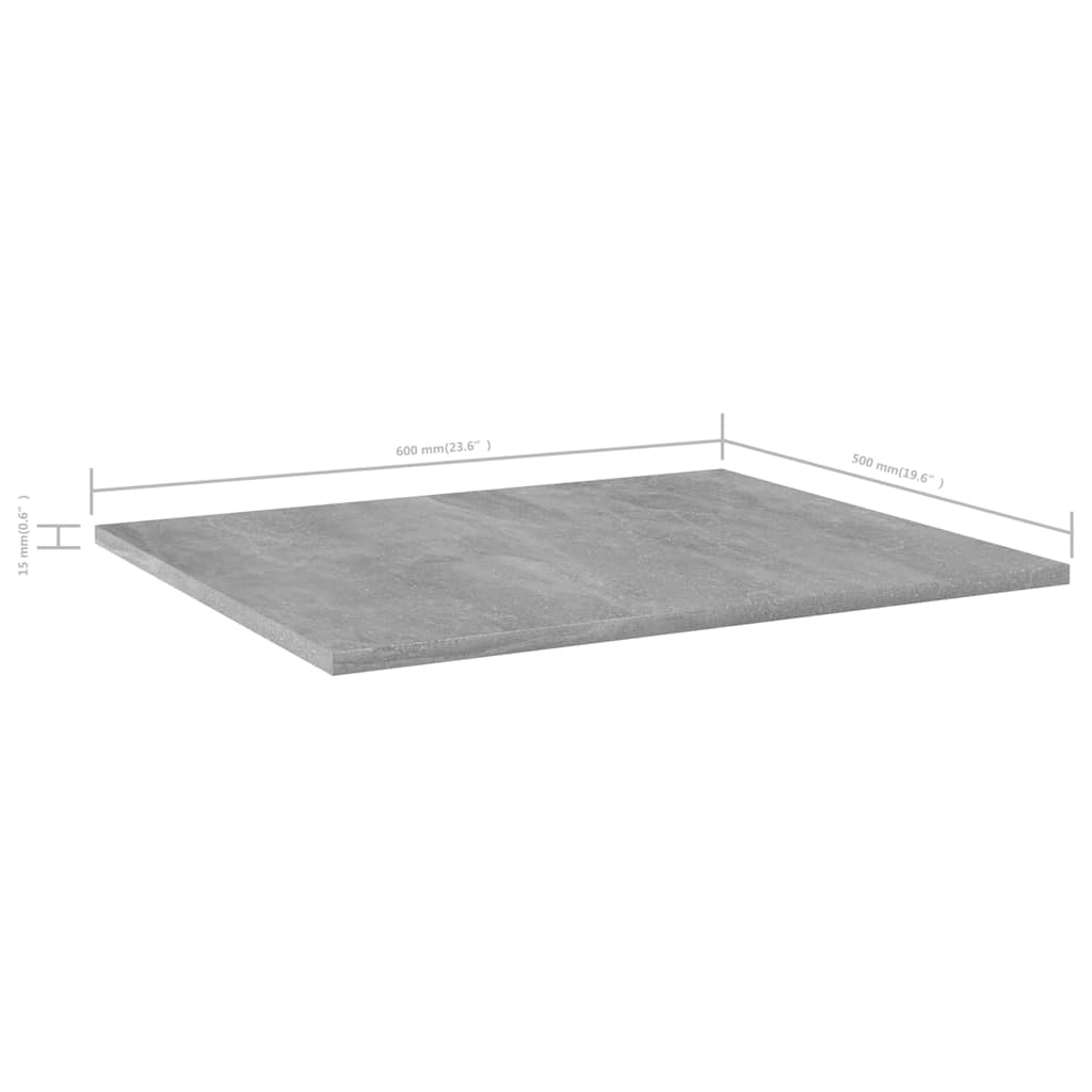 805275 vidaXL Bookshelf Boards 8 pcs Concrete Grey 60x50x1,5 cm Engineered Wood 6