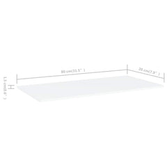 805298 vidaXL Bookshelf Boards 4 pcs White 80x20x1,5 cm Engineered Wood 6