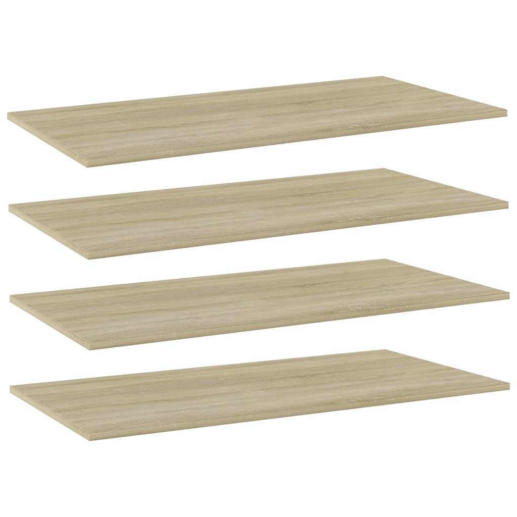 805304 vidaXL Bookshelf Boards 4 pcs Sonoma Oak 80x20x1,5 cm Engineered Wood 1
