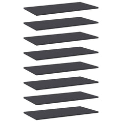 805335 vidaXL Bookshelf Boards 8 pcs Grey 80x40x1,5 cm Engineered Wood 1