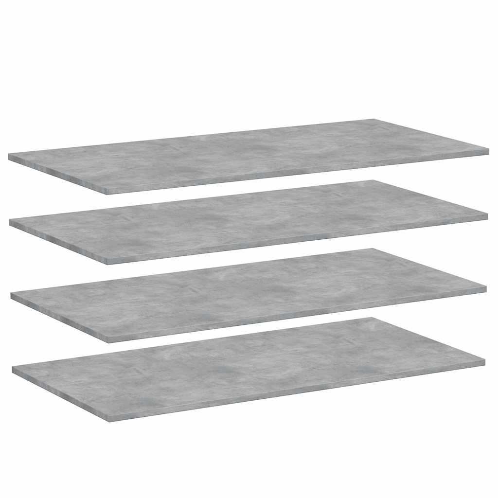 805422 vidaXL Bookshelf Boards 4 pcs Concrete Grey 100x50x1,5 cm Engineered Wood 2