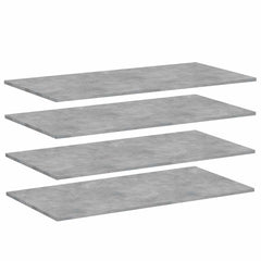 805422 vidaXL Bookshelf Boards 4 pcs Concrete Grey 100x50x1,5 cm Engineered Wood 2