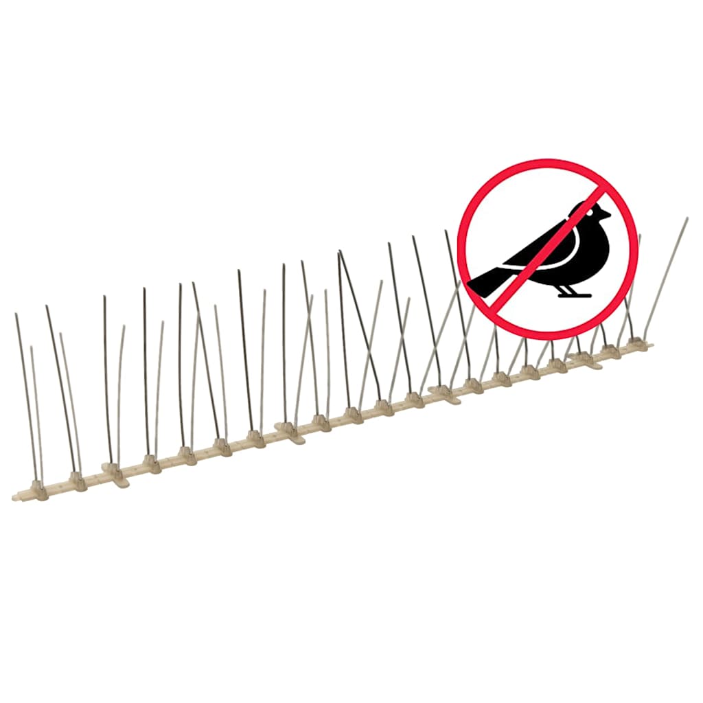 vidaXL 4-row Plastic Bird & Pigeon Spikes Set of 20 10 m 6
