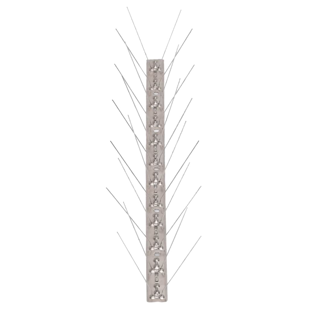 vidaXL 4-row Stainless Steel Bird & Pigeon Spikes Set of 20 10 m 3