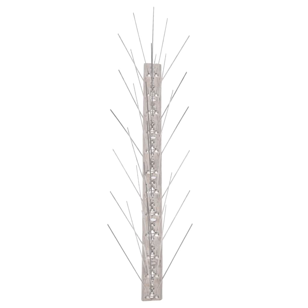 vidaXL 5-row Stainless Steel Bird & Pigeon Spikes Set of 20 10 m 3