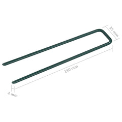 vidaXL Nails for Artificial Grass 100 pcs U-shape Iron 6