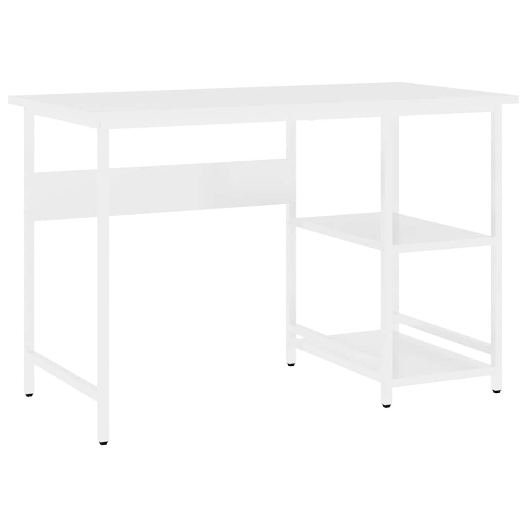 Computer Desk 105x50x72 cm MDF and Metal White