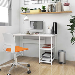 vidaXL Computer Desk | White | MDF, powder-coated metal | Medium | Durable 1