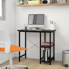 Computer Desk 80x40x72 cm MDF and Metal Black