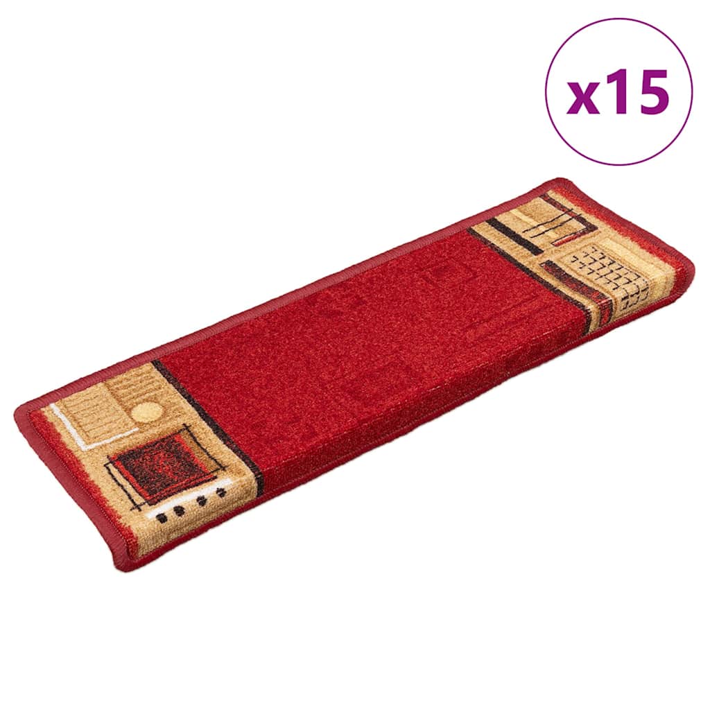 Stair Mats Self-adhesive Rectangular in Red