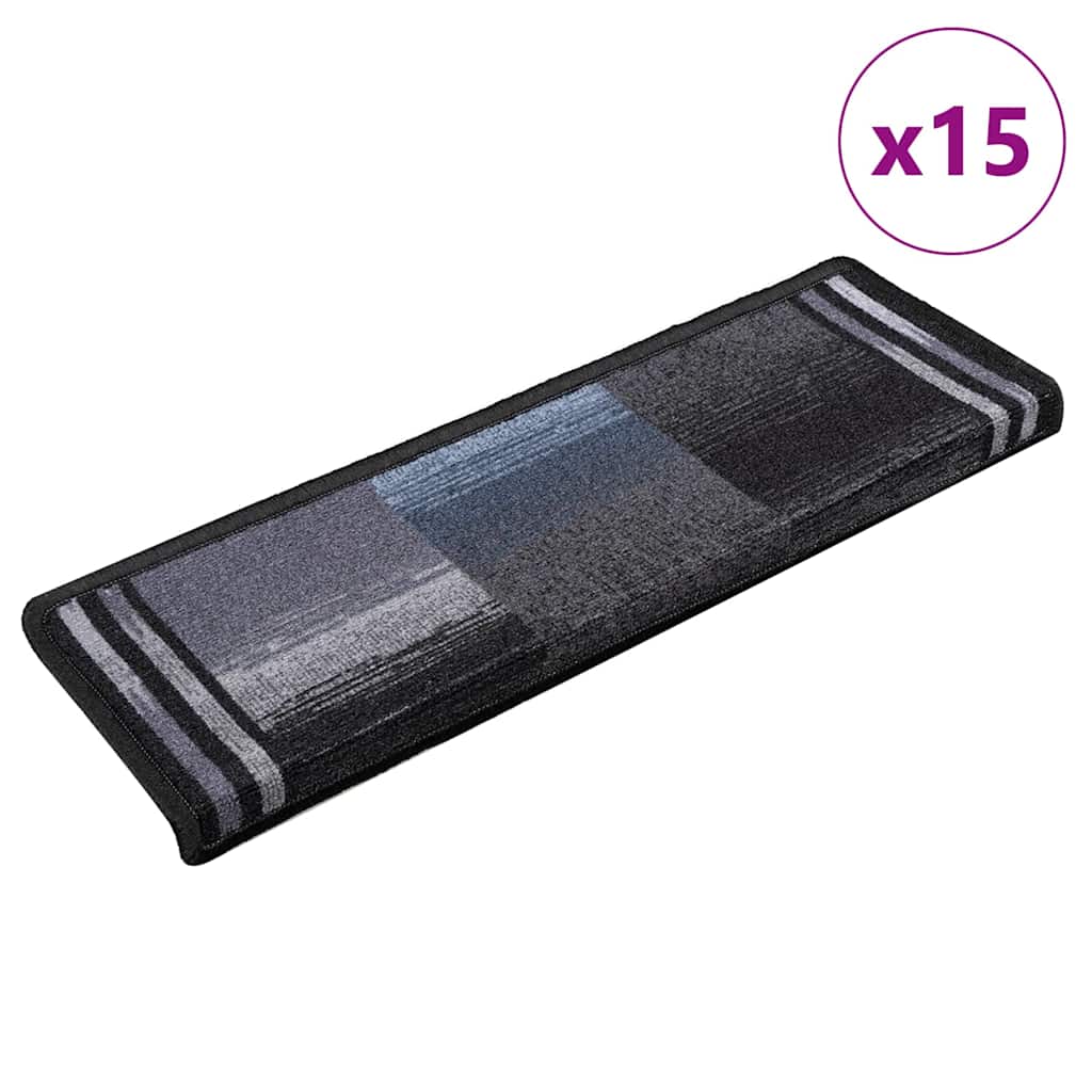 Stair Mats Self-adhesive Rectangular in Black and Grey