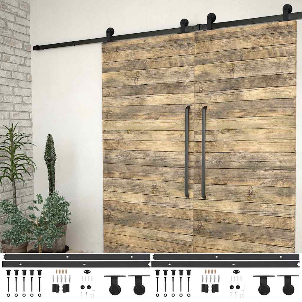 Sliding Door Hardware Kit Steel 183 cm 2