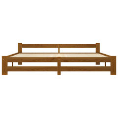 vidaXL Bed Frame without Mattress Honey Brown Solid Pine Wood 200x200cm 3
