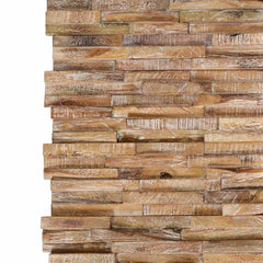3D Wall Cladding Panels 10 pcs 1,01 m² Solid Teak Wood 56 x 18 x 2 cm