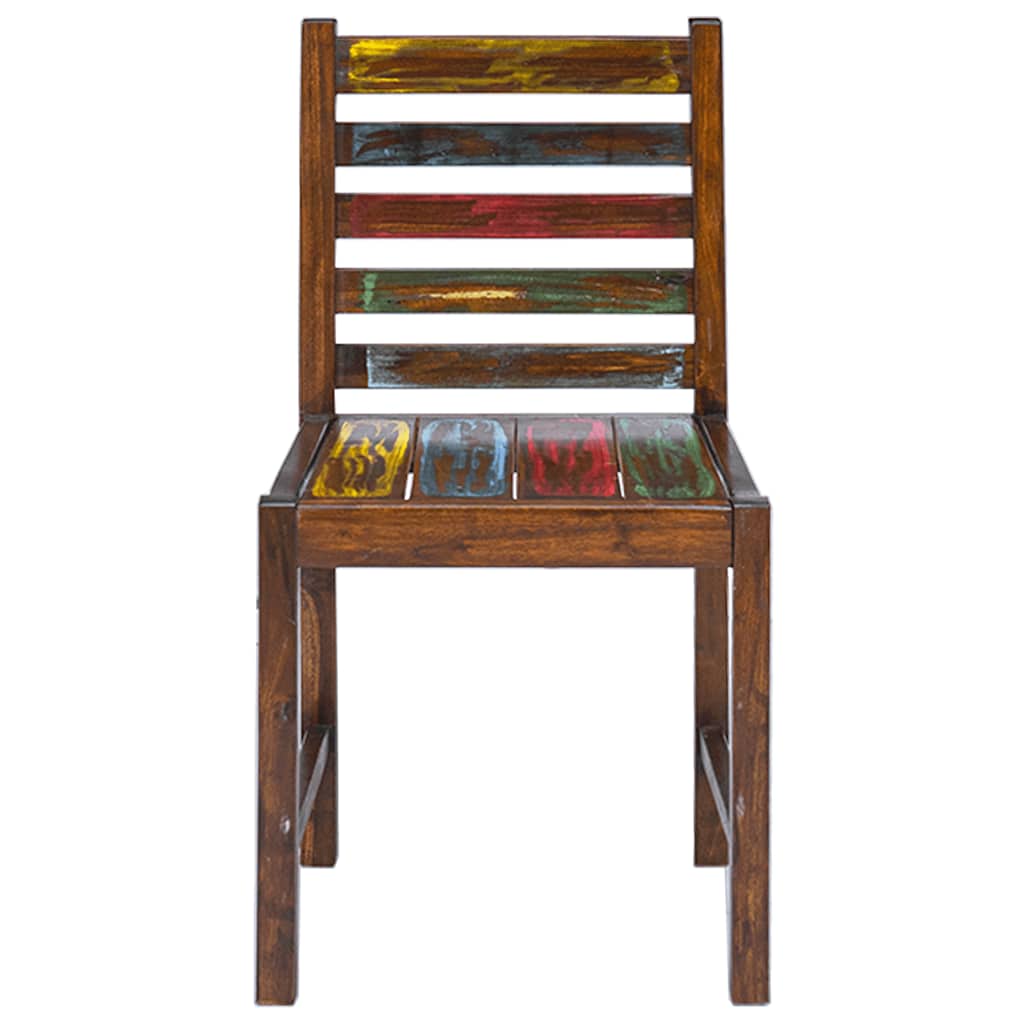 vidaXL Dining Chairs 2 pcs Solid Reclaimed Wood 2