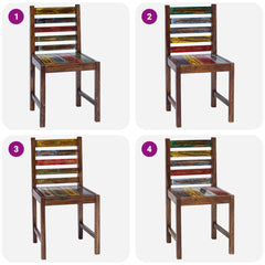 vidaXL Dining Chairs 2 pcs Solid Reclaimed Wood 3