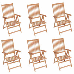 Reclining Folding Chairs Solid Teak Wood 6