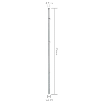 Sunshade Sail Pole 200 cm Stainless Steel