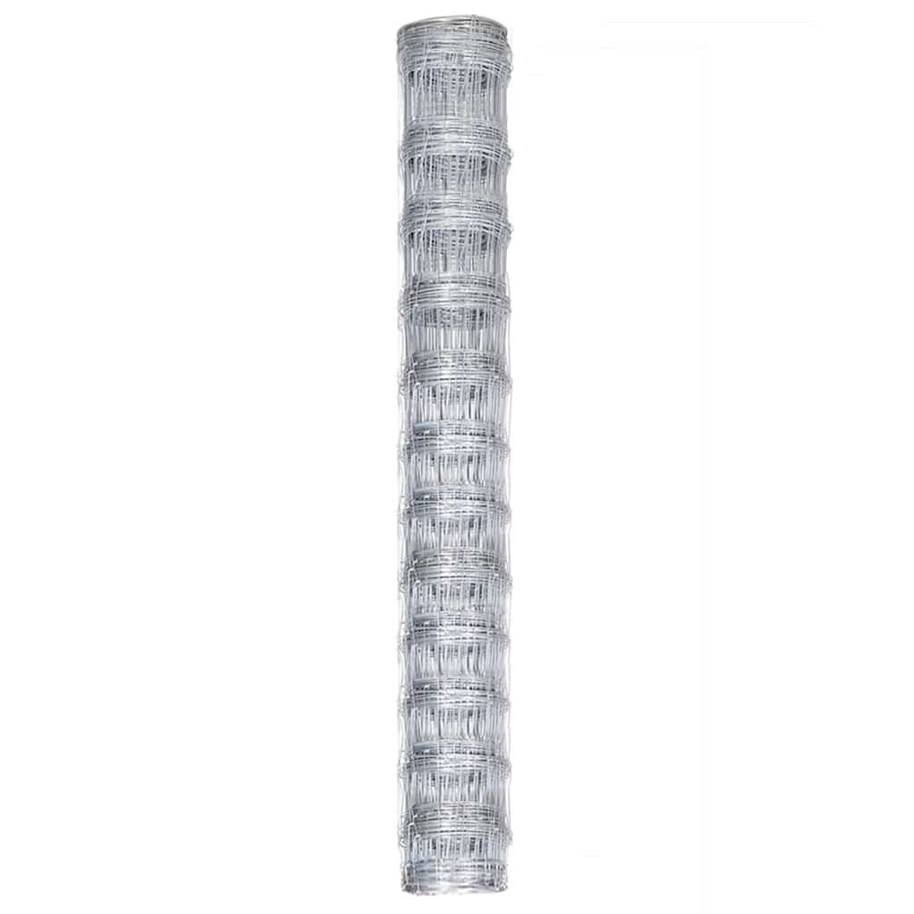 vidaXL Garden Fence Galvanised Steel 50x1,25 m Silver 2