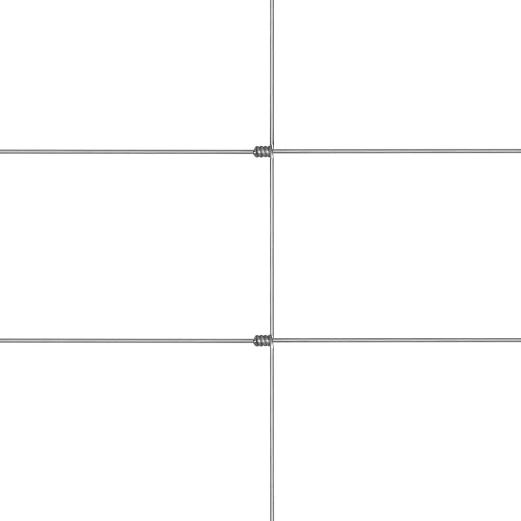 vidaXL Garden Fence Galvanised Steel 50x1,25 m Silver 4
