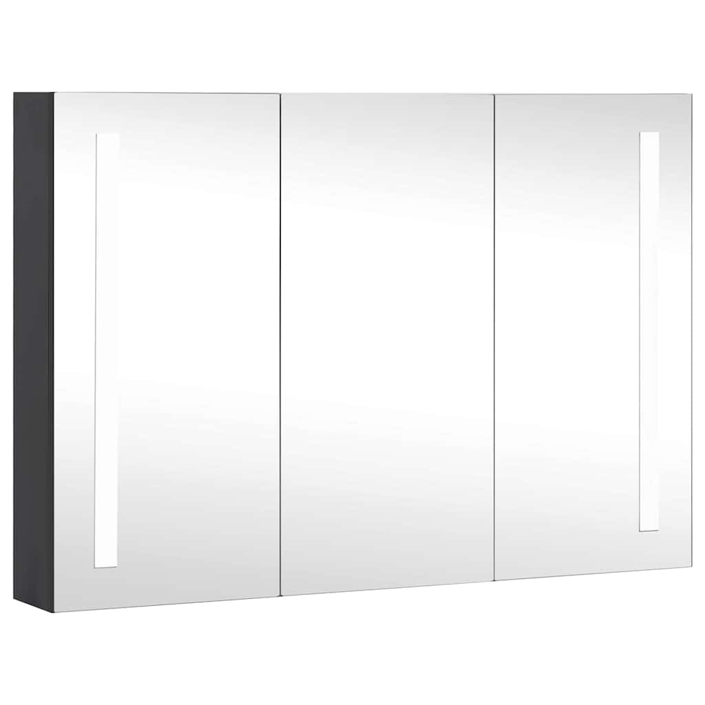 325544 vidaXL LED Bathroom Mirror Cabinet 89x14x62 cm 2