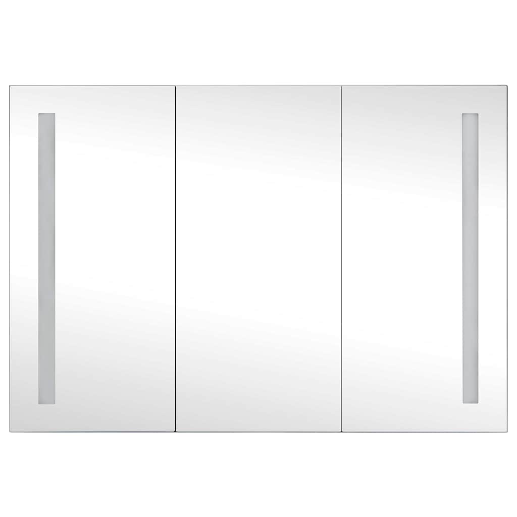 325544 vidaXL LED Bathroom Mirror Cabinet 89x14x62 cm 4