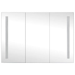 325544 vidaXL LED Bathroom Mirror Cabinet 89x14x62 cm 4