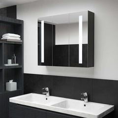 325544 vidaXL LED Bathroom Mirror Cabinet 89x14x62 cm 1