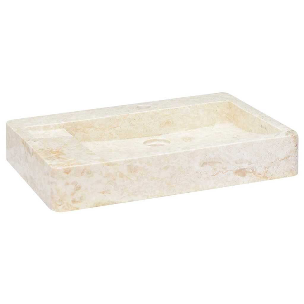 Sink 58x39x10 cm Marble Cream
