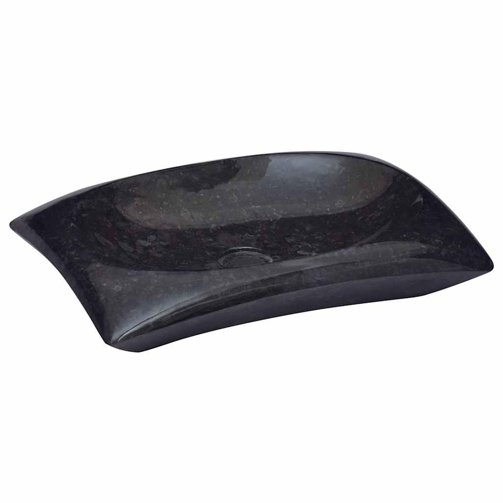 149166 vidaXL Sink Black 50x35x10 cm Marble 1