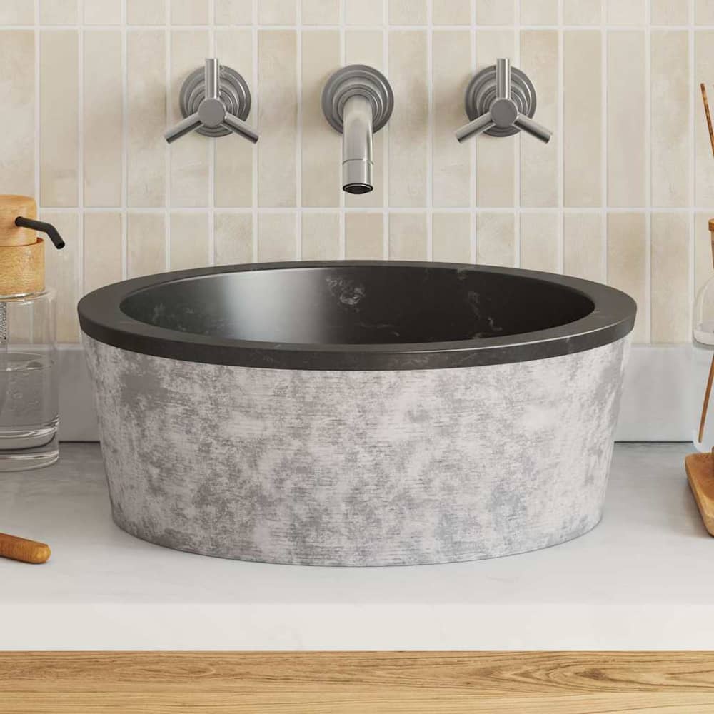 Sink Ø40x15 Marble Black
