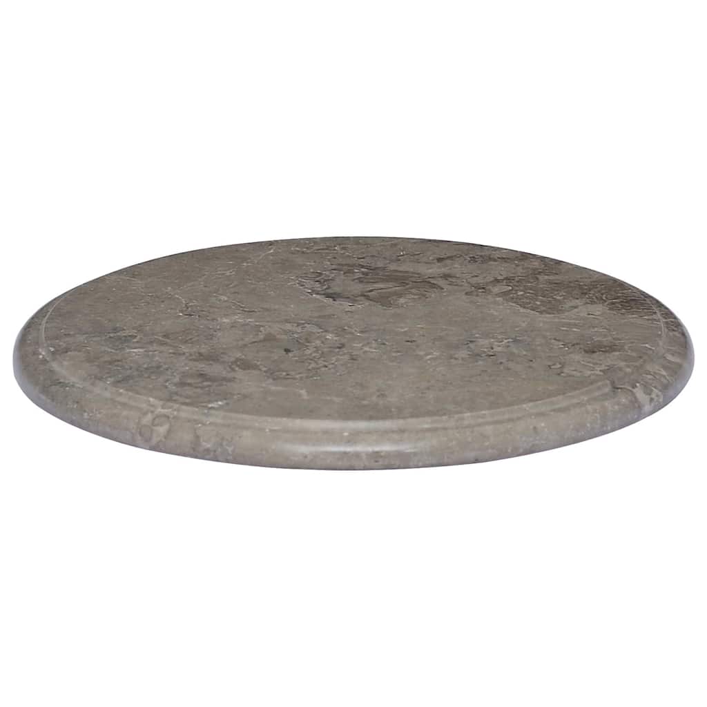 vidaXL Table Top Grey Ø40x2.5 cm Marble 2