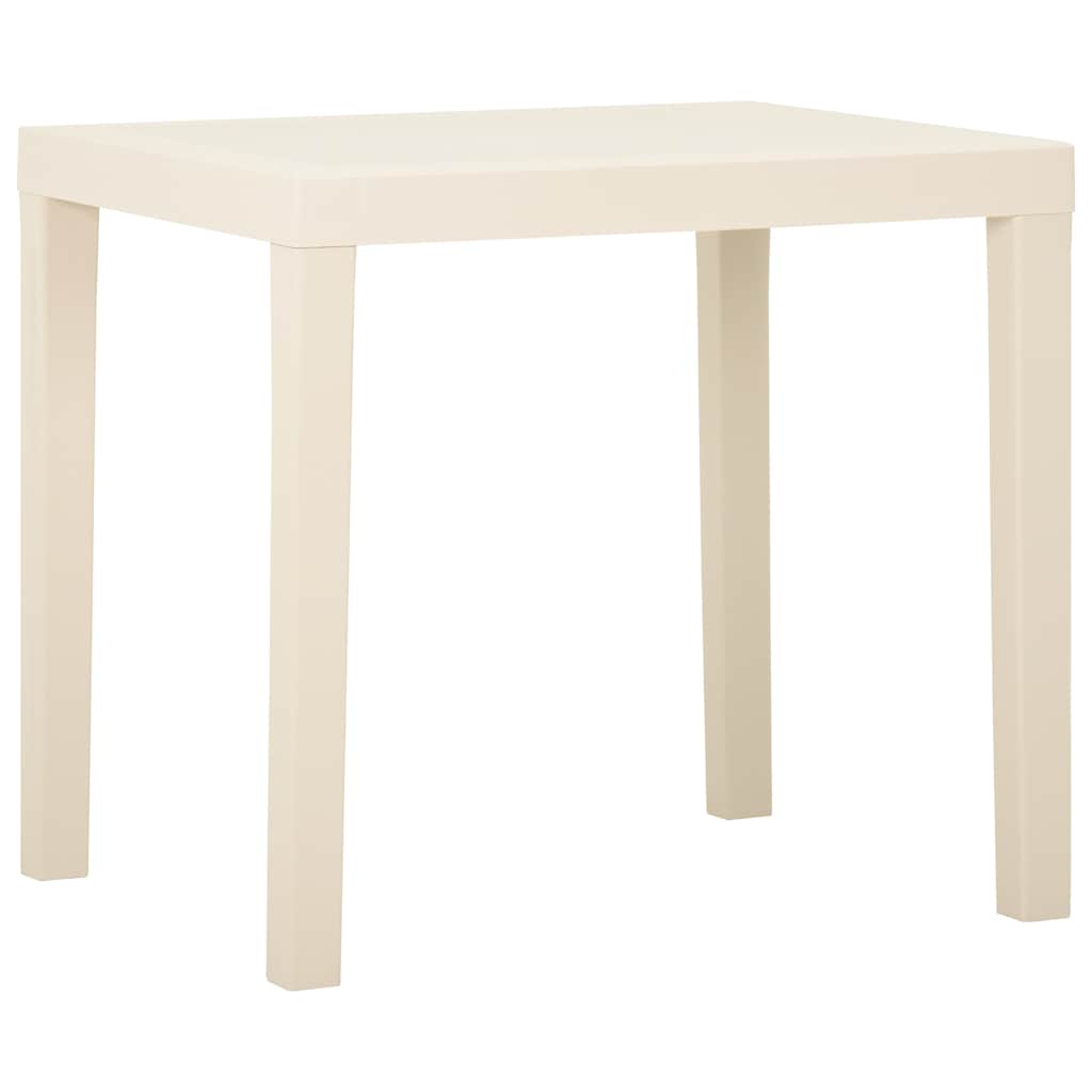 315844 vidaXL Garden Table White 79x65x72 cm Plastic 1