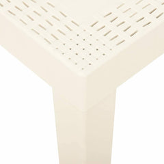 315844 vidaXL Garden Table White 79x65x72 cm Plastic 4