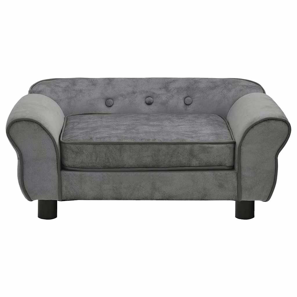 Dog Sofa 72x45x30 cm Plush Dark grey