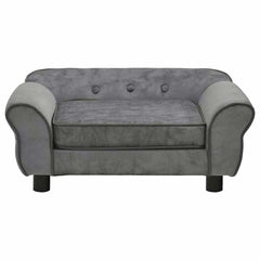 Dog Sofa 72x45x30 cm Plush Dark grey