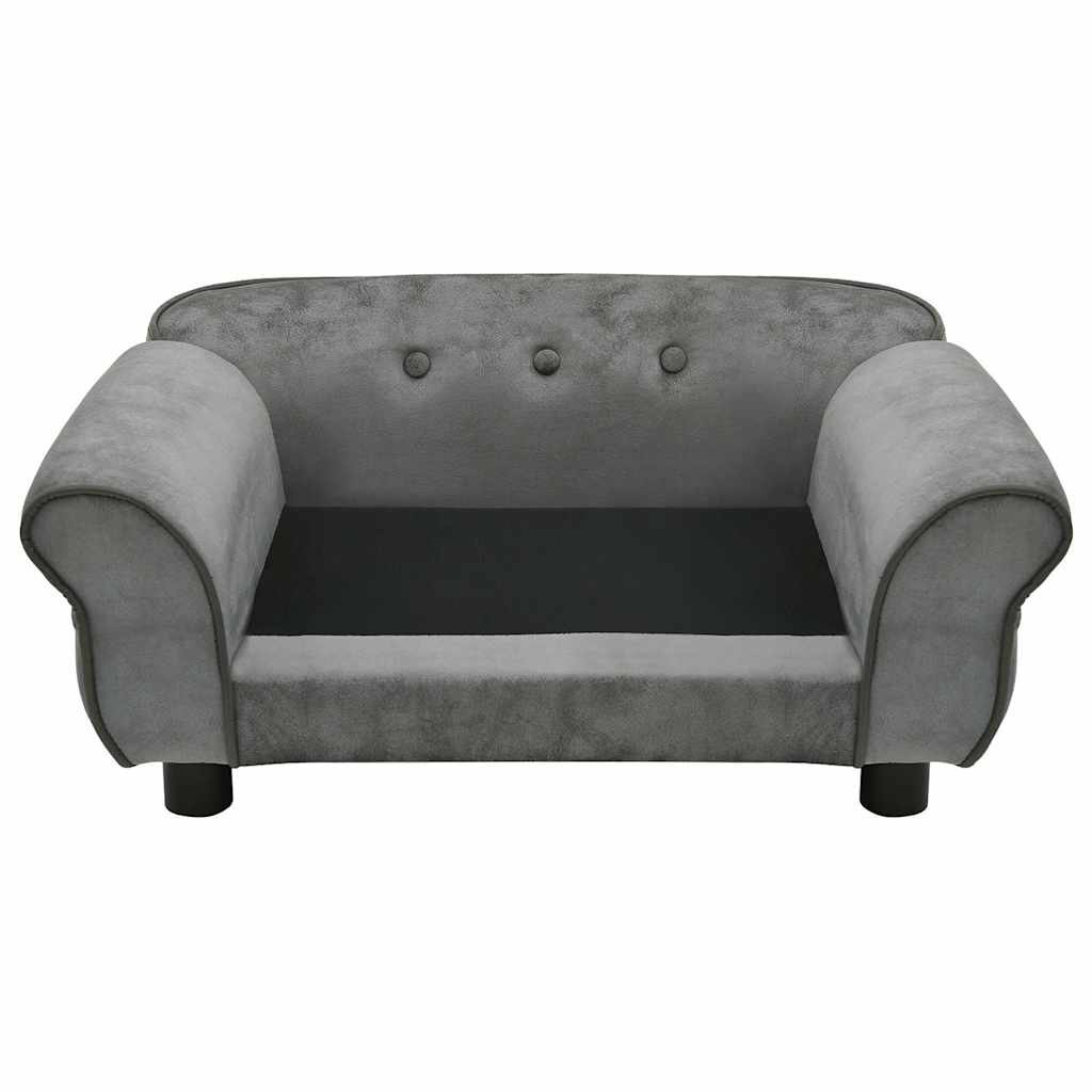 Dog Sofa 72x45x30 cm Plush Dark grey