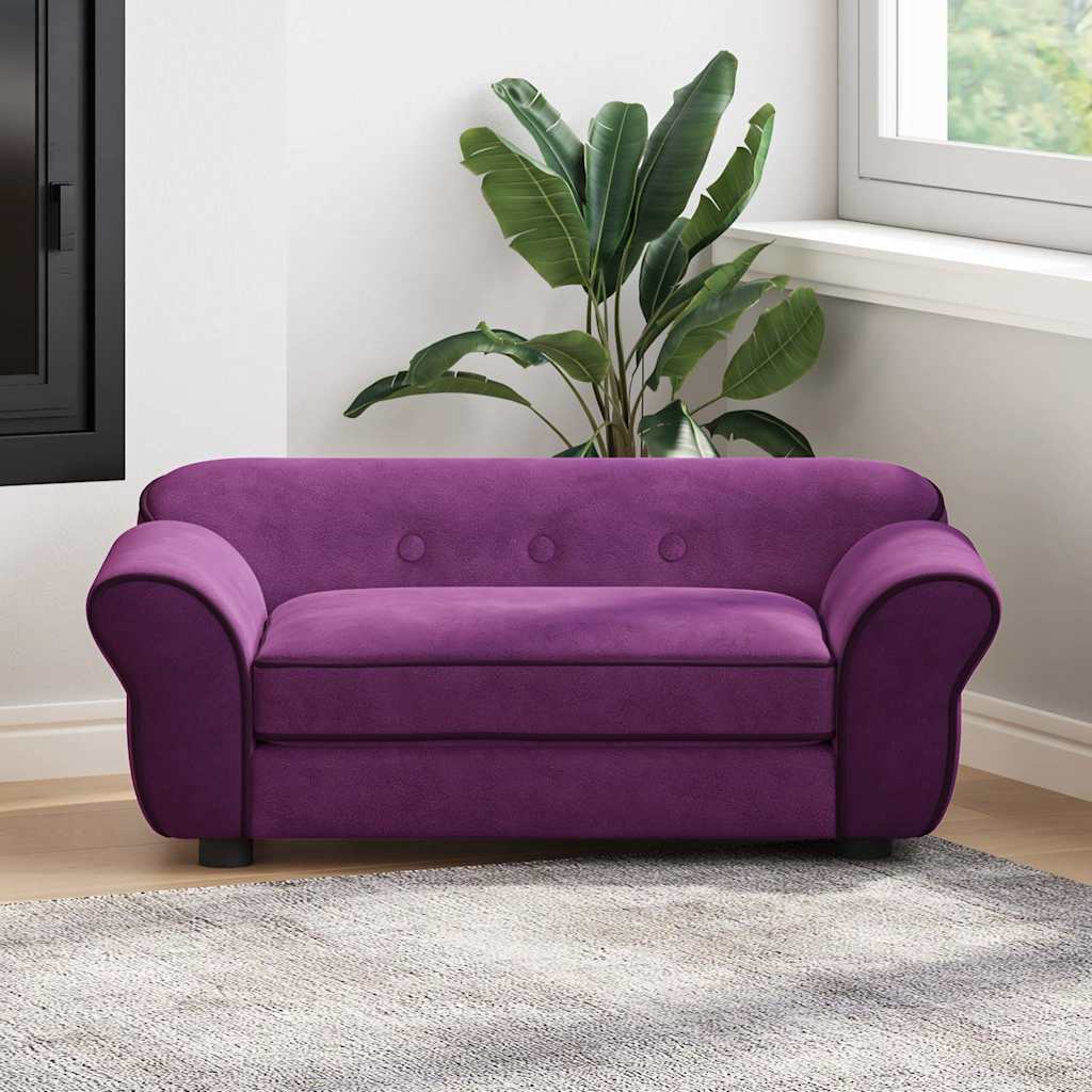 Dog Sofa 72x45x30 cm Plush Burgundy