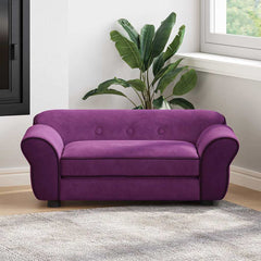 Dog Sofa 72x45x30 cm Plush Burgundy