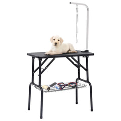 Adjustable Dog Grooming Table with 1 Loop With basket