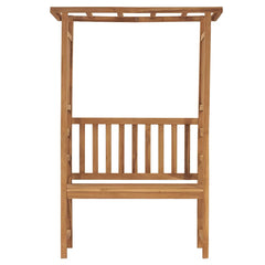 vidaXL Garden Bench with Pergola 115 cm Solid Teak Wood 2