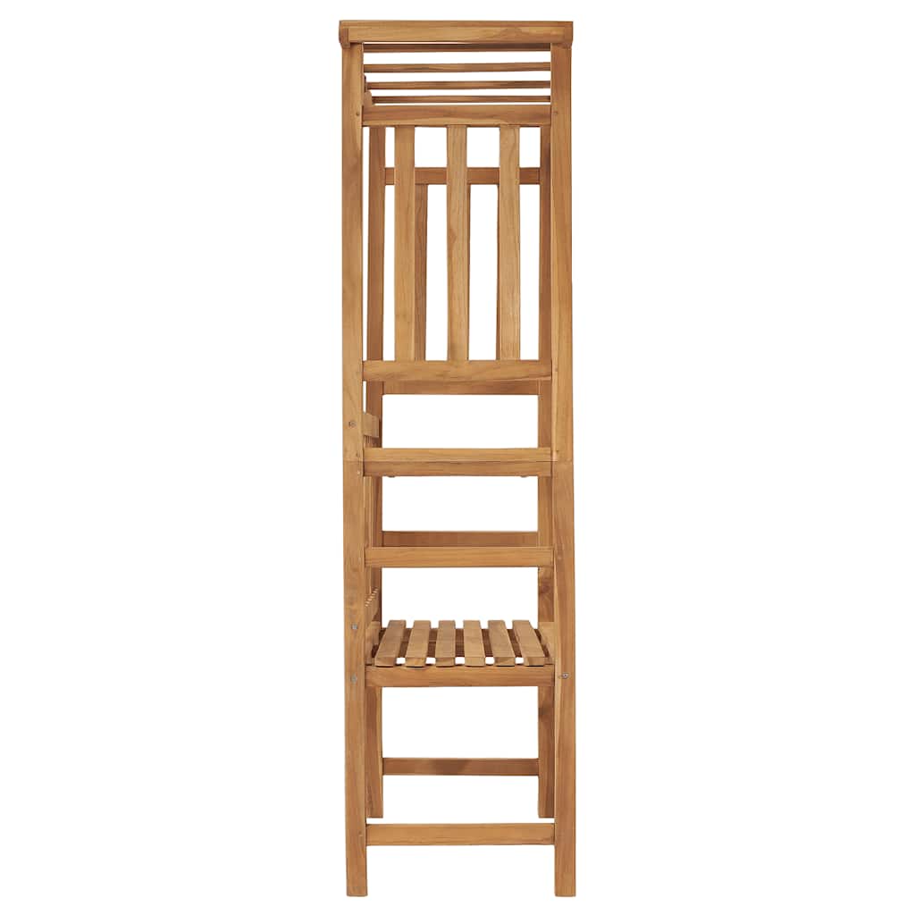 vidaXL Garden Bench with Pergola 115 cm Solid Teak Wood 3