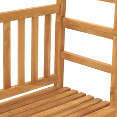 vidaXL Garden Bench with Pergola 115 cm Solid Teak Wood 5