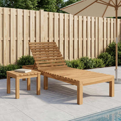 Sun Lounger Solid Teak Wood 1