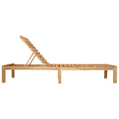 Sun Lounger Solid Teak Wood 1