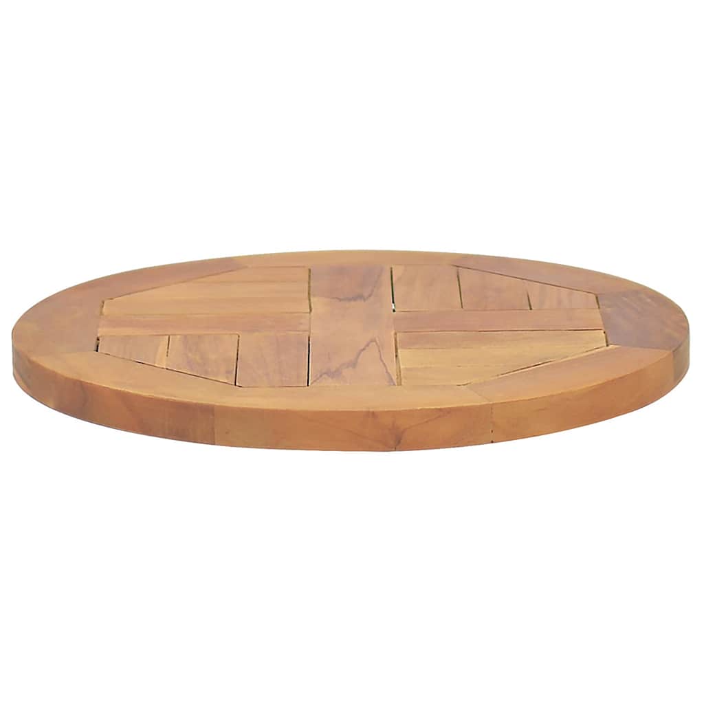 vidaXL Table Top Solid Teak Wood Round 2.5 cm 40 cm 3