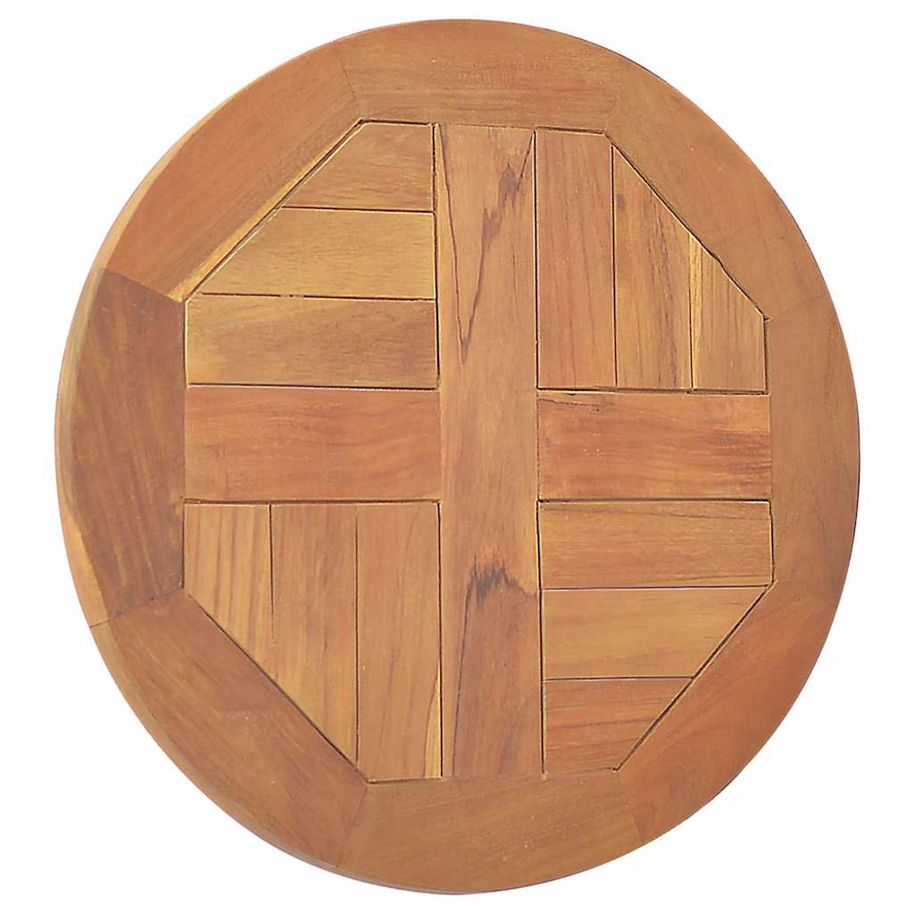 vidaXL Table Top Solid Teak Wood Round 2.5 cm 40 cm 4