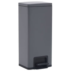 Dustbin with Pedal Anti-fingerprint 30L Stainless Steel Grey